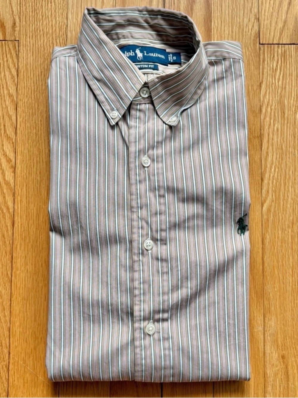 Lot 2 Polo Ralph Lauren Mens Long Sleeve Dress Shirt Small Stripes Multicolor - Picture 5 of 7